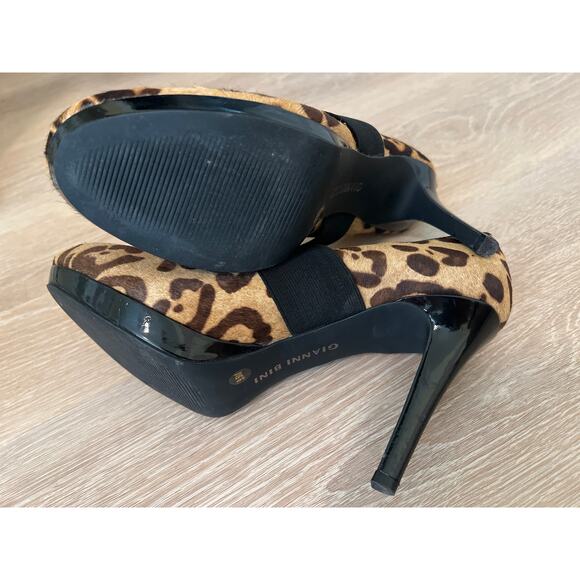 Gianni Bini Cheetah Print High Heels Platforms Size 9.5 - Picture 4 of 5